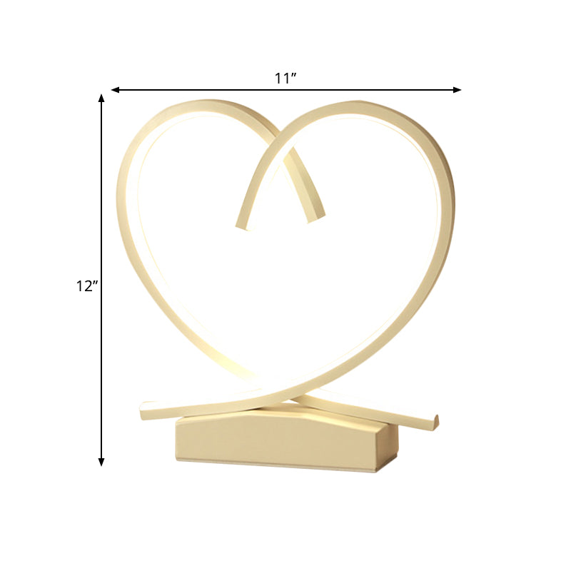 Loving Heart Wooden Night Table Light Simplicity Black/White/Wood LED Desk Lighting for Sleeping Room Clearhalo 'Lamps' 'Table Lamps' Lighting' 1711073