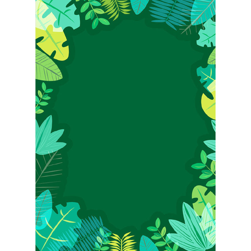 Pastel Color Tropical Wall Mural Great Leaves Pattern Wall Covering for Guest Room Clearhalo 'Wall Decor' 'Wall Mural' 1714422