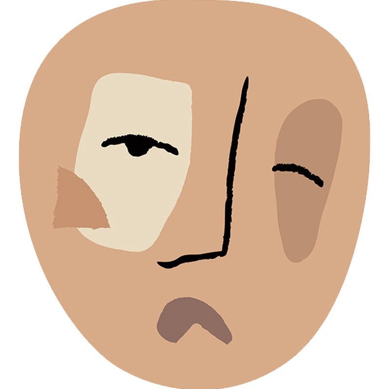 Brown Irregular Bedroom Rug Novelty Abstract Painting Pattern Area Rug Polyester Pet Friendly Carpet Clearhalo 'Area Rug' 'Rug' 1715111