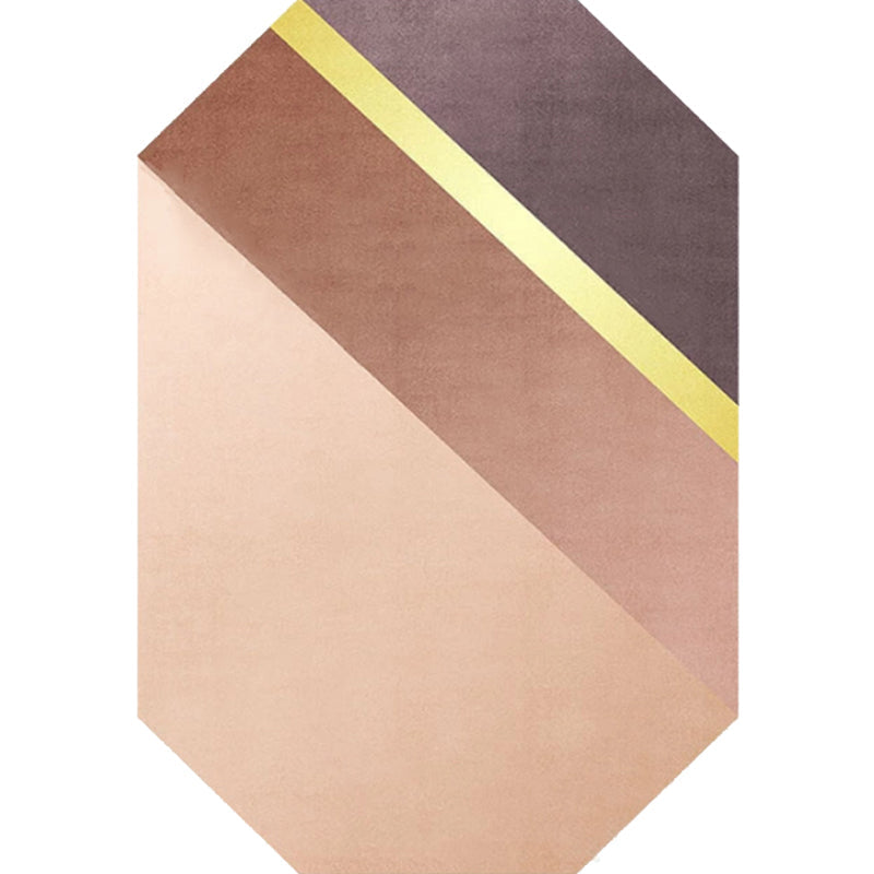 Novelty Living Room Irregular Rug in Brown Color Block Rectangle Print Rug Polyester Stain-Resistant Area Rug Clearhalo 'Area Rug' 'Rug' 1715269