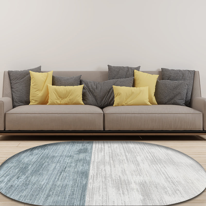 Novelty Living Room Rug in Pink and Blue Color Block Print Rug Polyester Stain-Resistant Area Rug Blue Clearhalo 'Area Rug' 'Rug' 1715579