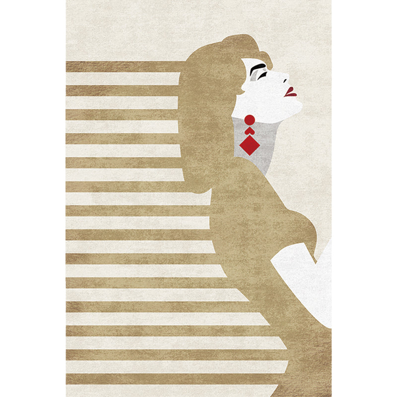 Contemporary Figure Pattern Rug Multicolor Polyester Rug Washable Pet Friendly Area Rug for Bedroom Clearhalo 'Area Rug' 'Rug' 1716032