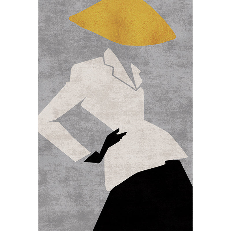 Contemporary Figure Pattern Rug Multicolor Polyester Rug Washable Pet Friendly Area Rug for Bedroom Clearhalo 'Area Rug' 'Rug' 1716038