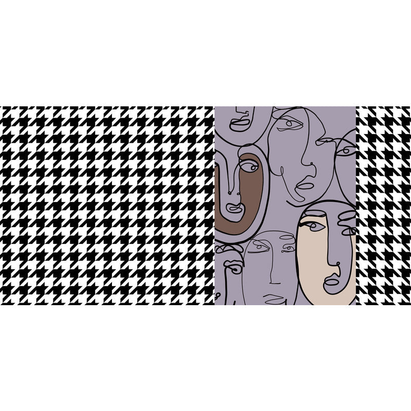 Pink Houndstooth Pattern Rug Polyester Modernist Rug Pet Friendly Anti-Slip Backing Area Rug for Living Room Clearhalo 'Area Rug' 'Rug' 1716128