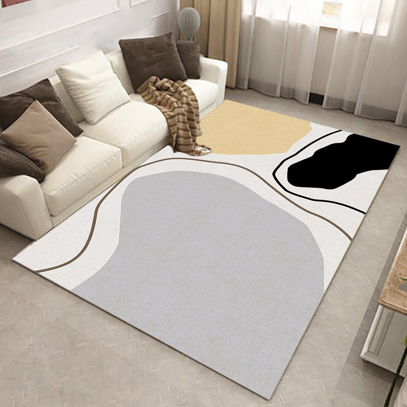 Novelty Abstract Rug Beige Polyester Rug Non-Slip Backing Washable Pet Friendly Area Rug for Living Room Clearhalo 'Area Rug' 'Rug' 1716420