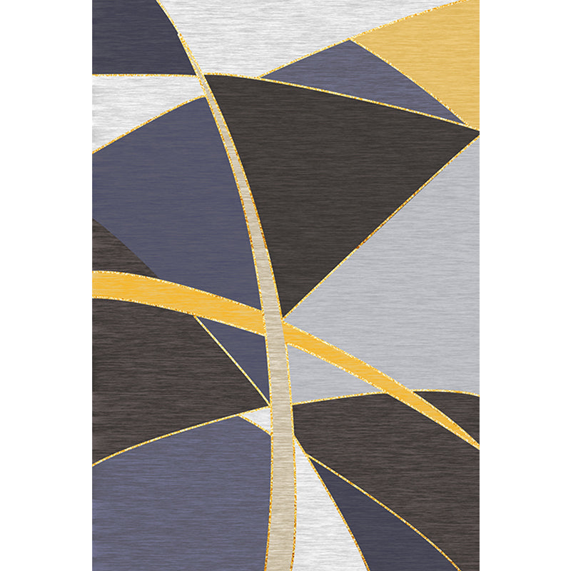 Stylish Colorblock Rug Black and Purple Modern Rug Polyester Washable Pet Friendly Anti-Slip Carpet for Living Room Clearhalo 'Area Rug' 'Modern' 'Rugs' Rug' 1716943