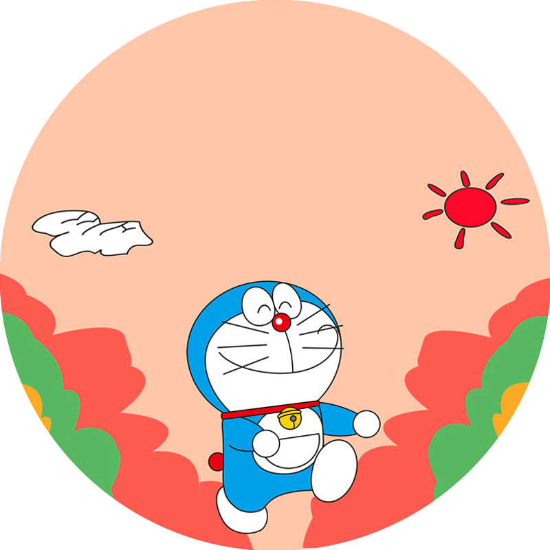 Kids Cartoon Cat Pattern Rug Pink and Red Polyester Rug Washable Pet Friendly Non-Slip Area Rug for Child's Bedroom Clearhalo 'Area Rug' 'Rug' 1717243