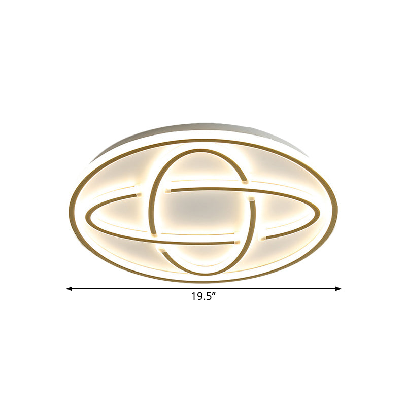 Modernist Circular Ceiling Light Metal Living Room LED Flush Mount Lighting in Gold Clearhalo 'Ceiling Lights' 'Close To Ceiling Lights' 'Close to ceiling' 'Flush mount' Lighting' 1723966