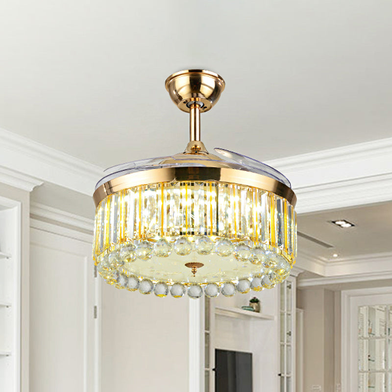 Crystal Rectangle Drum Semi Flush Minimalism 19