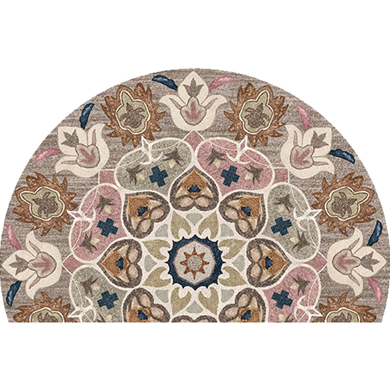 Moroccan Tribal Floral Pattern Rug Multicolor Polyester Rug Washable Pet Friendly Non-Slip Area Rug for Living Room Clearhalo 'Area Rug' 'Moroccan' 'Rugs' Rug' 1726057