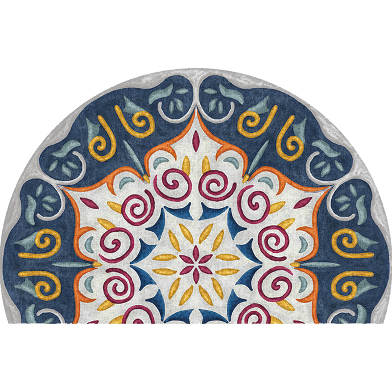 Moroccan Tribal Floral Pattern Rug Multicolor Polyester Rug Washable Pet Friendly Non-Slip Area Rug for Living Room Clearhalo 'Area Rug' 'Moroccan' 'Rugs' Rug' 1726060