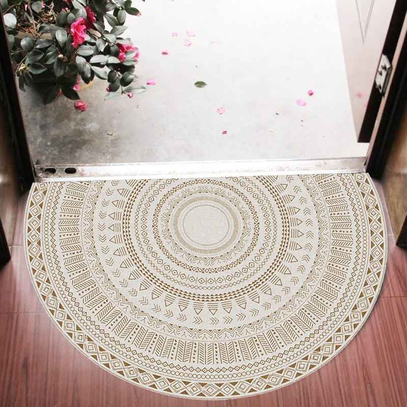 Moroccan Tribal Floral Pattern Rug Multicolor Polyester Rug Washable Pet Friendly Non-Slip Area Rug for Living Room Gold Clearhalo 'Area Rug' 'Moroccan' 'Rugs' Rug' 1726073