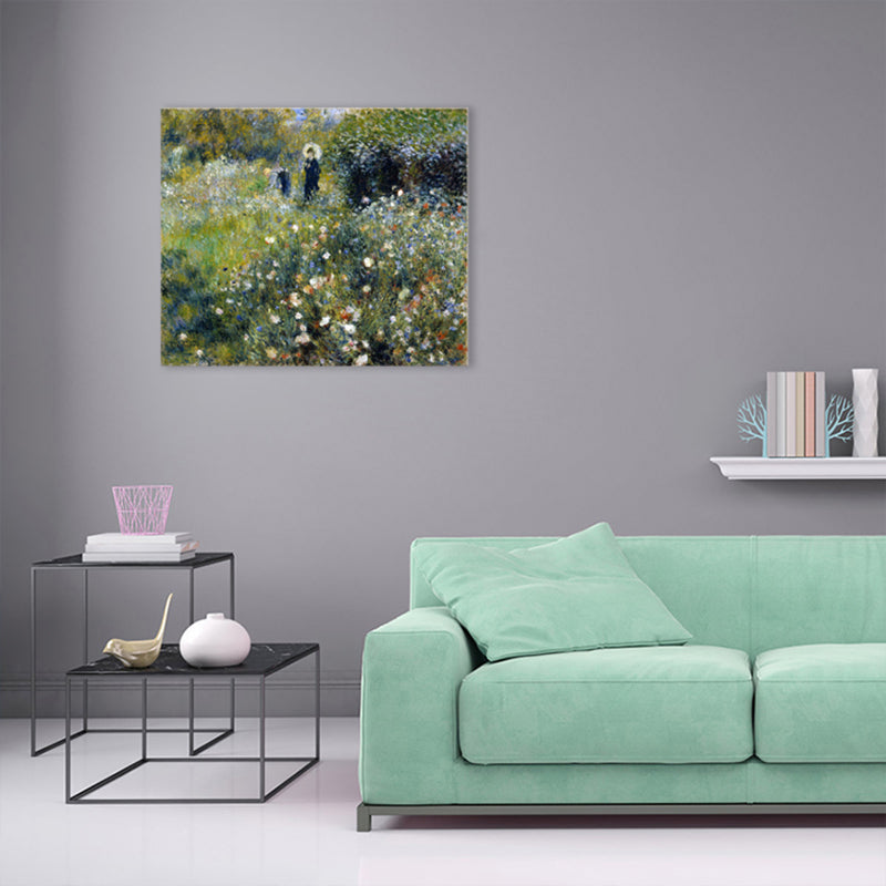 Oil Painting Impressionism Style Art Spring Outing Scene in Green, Multiple Sizes