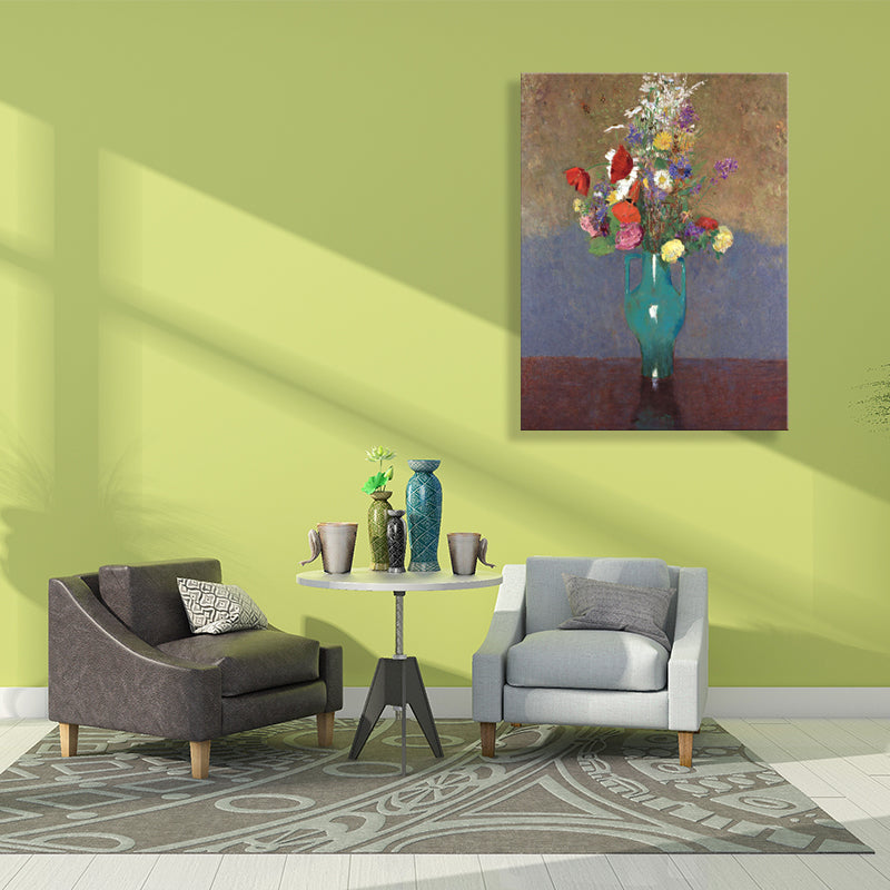 French Rustic Style Flowers Painting Pastel Color Kitchen Backsplash Wall Art Print