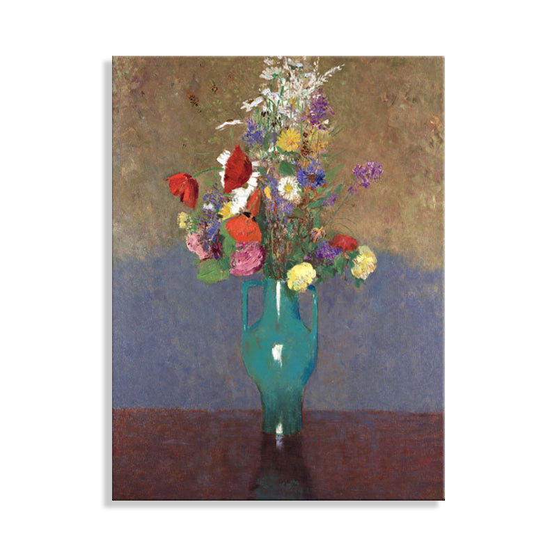 French Rustic Style Flowers Painting Pastel Color Kitchen Backsplash Wall Art Print