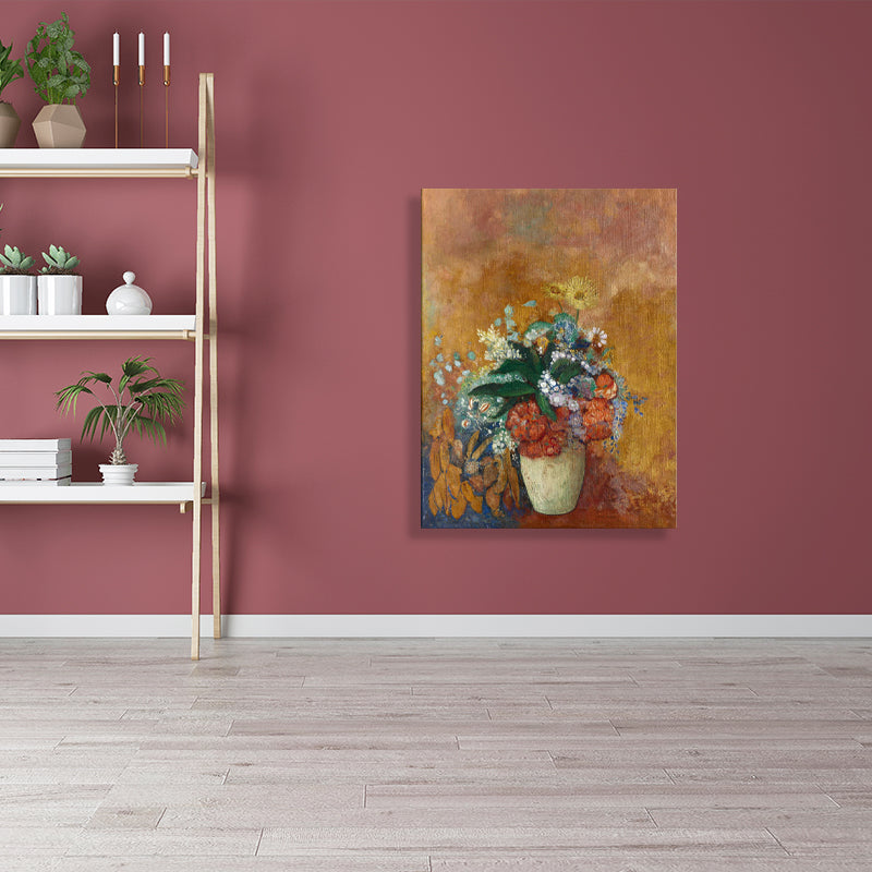French Rustic Style Flowers Painting Pastel Color Kitchen Backsplash Wall Art Print