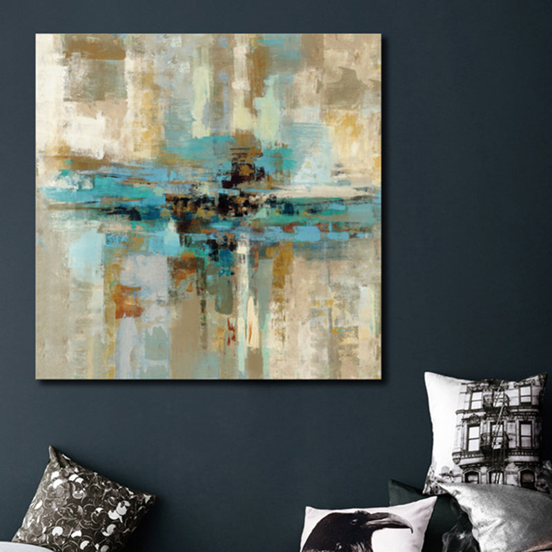 Pastel Color Abstract Pattern Painting Textured Modern Art Dining Room Canvas Print