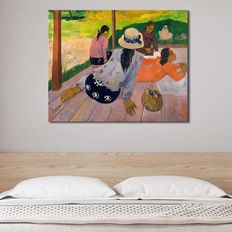 Orange Abstract Expressionism Art Print Girls Canvas for Bathroom, Multiple Sizes