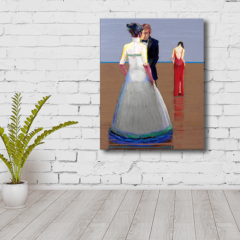Dancing Figure Wall Decor Impressionism Textured Bedroom Canvas, Multiple Size Options