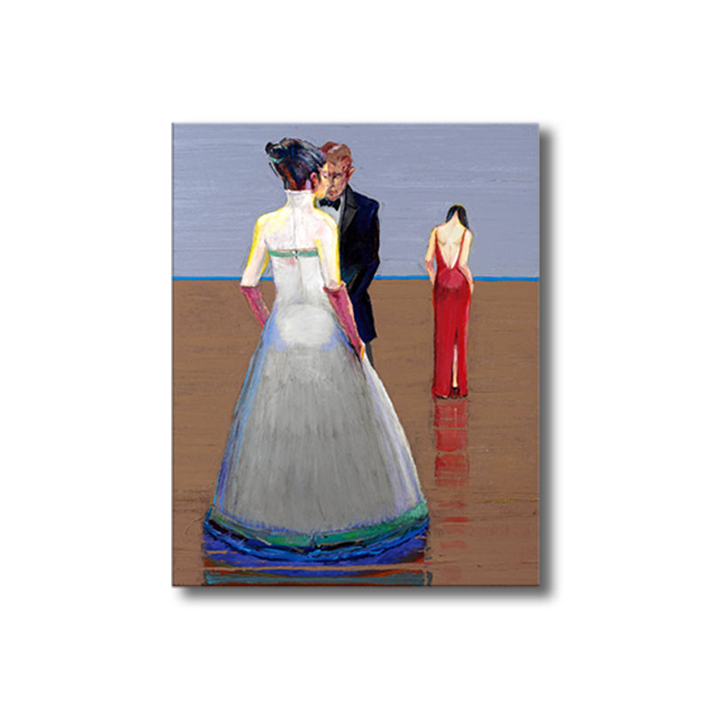 Dancing Figure Wall Decor Impressionism Textured Bedroom Canvas, Multiple Size Options