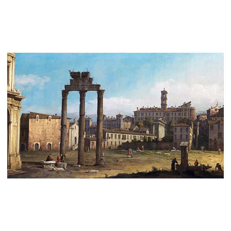 Cityscape Oil Painting Art Print Impressionism Style Canvas Wall Decor, Multiple Sizes - Clearhalo - 'Arts' - 'Canvas Art' - 1728154
