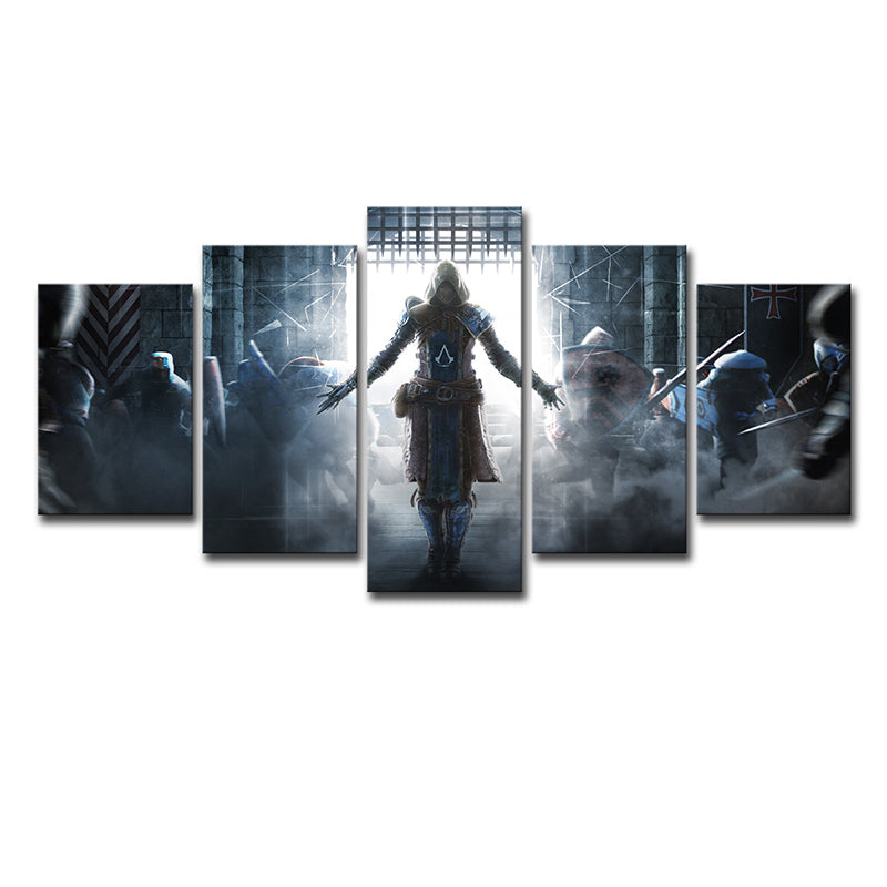Unique Honor Ambassador Canvas Wall Art for Teens Bedroom, Blue-Grey, Multi-Piece Clearhalo 'Art Gallery' 'Canvas Art' 'Kids' Arts' 1728218