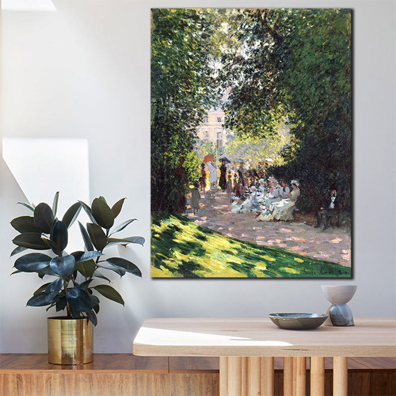 Figure Outing Scene Wall Decor for Bathroom Oil Painting Canvas Art Print, Multiple Sizes
