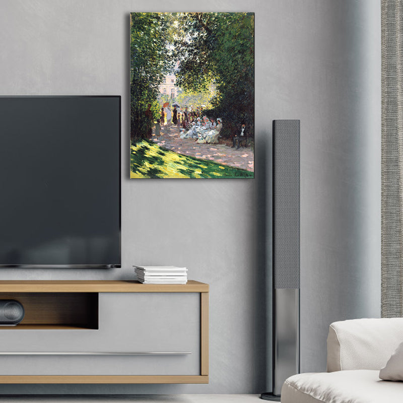 Figure Outing Scene Wall Decor for Bathroom Oil Painting Canvas Art Print, Multiple Sizes