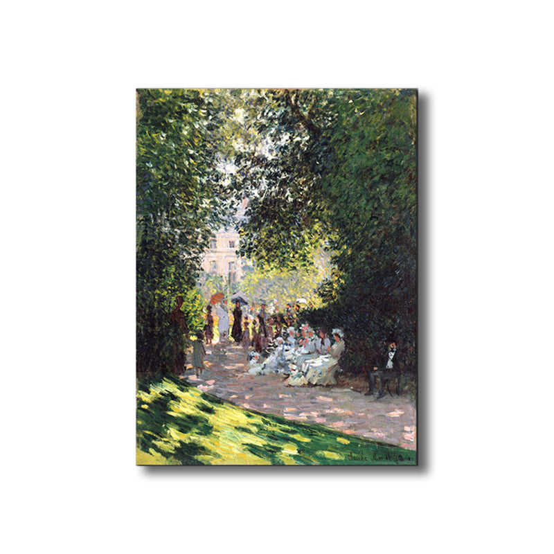 Figure Outing Scene Wall Decor for Bathroom Oil Painting Canvas Art Print, Multiple Sizes