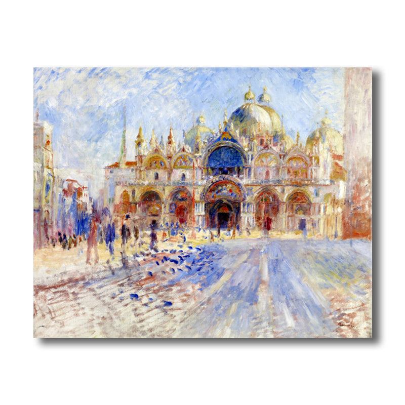 Impressionism Landmark Canvas Guest Room Wall Art Print in Purple, Multiple Sizes