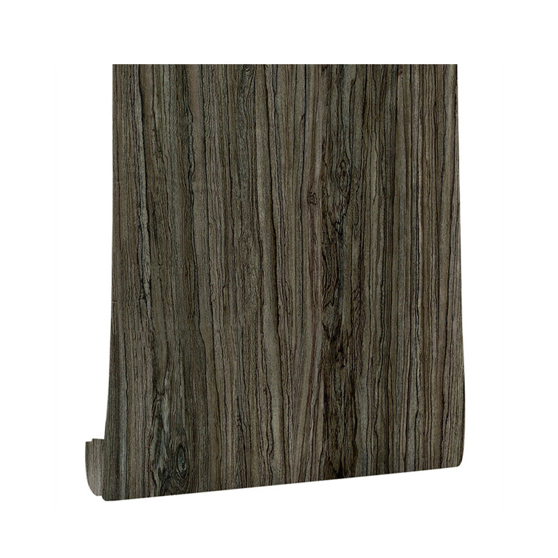 Dark Coffee Wood Look Wallpaper Peel and Paste Farmhouse Living Room Wall Covering Clearhalo 'Country wall decor' 'Rustic' 'Wallpaper' Wall Decor' 1729991
