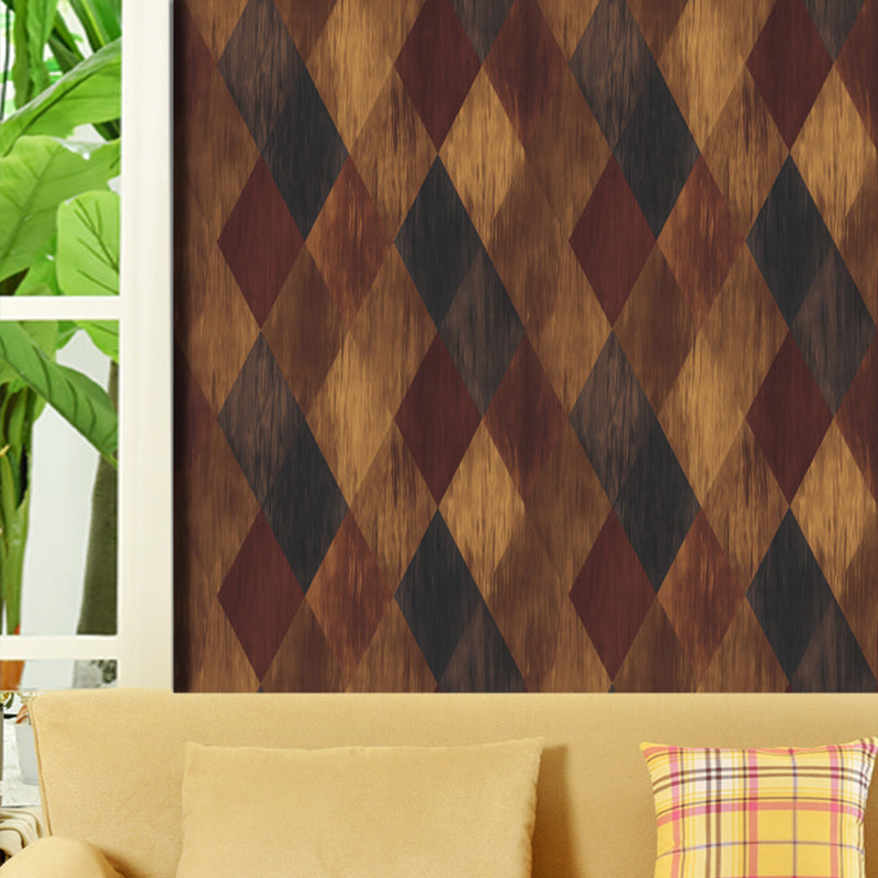 PVC Stain-Proof Wallpaper Roll Country Style Wood Pattern Wall Covering for Bedroom Clearhalo 'Country wall decor' 'Rustic' 'Wallpaper' Wall Decor' 1730128