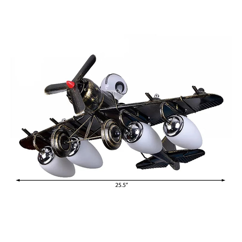 Cool Fighter Airplane Pendant Light Metal 5 Lights Pendant Lamp for Kindergarten Bedroom Clearhalo 'Ceiling Lights' 'Chandeliers' Lighting' options 17389
