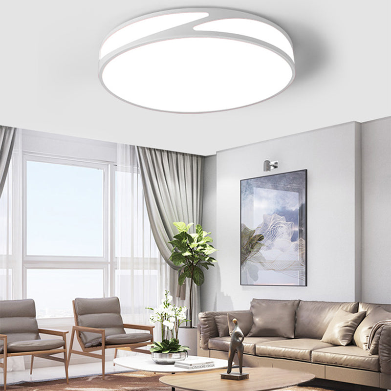 Candy Colored Circular Flush Ceiling Light Macaron Style Acrylic Ceiling Lamp for Office White Clearhalo 'Ceiling Lights' 'Close To Ceiling Lights' 'Close to ceiling' 'Flush mount' Lighting' 173931