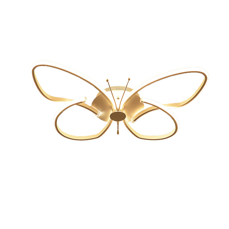 Acrylic Butterfly Ceiling Light Contemporary Flush Mount Light in White for Nursing Room Clearhalo 'Ceiling Lights' 'Close To Ceiling Lights' 'Close to ceiling' Lighting' 174344