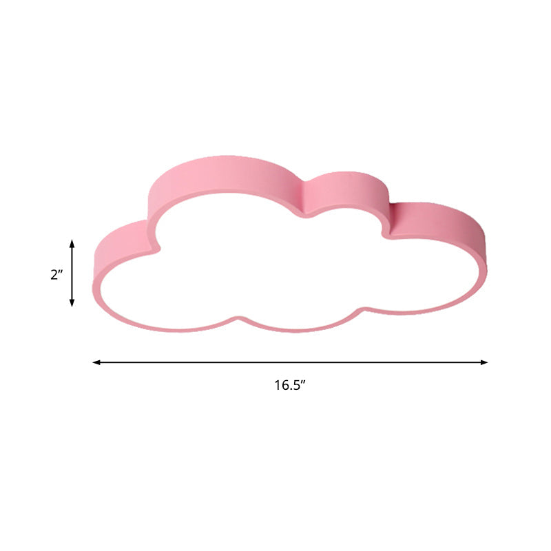 Cloud Child Bedroom Flush Mount Light Acrylic Nordic Style Macaron Colored Ceiling Lamp Clearhalo 'Ceiling Lights' 'Close To Ceiling Lights' 'Close to ceiling' 'Flush mount' Lighting' 174527