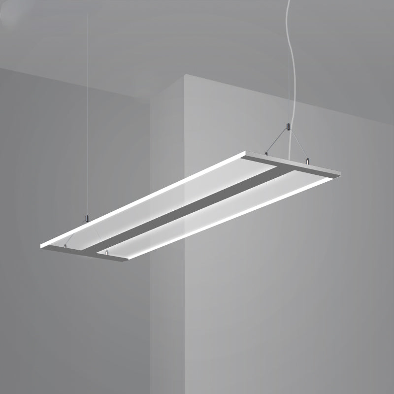 Ultra Slim Acrylic LED Light Fixture Modern Single Light Black/White Ceiling Lamp in Warm/White Light, 35.5"/47" Wide White Clearhalo 'Ceiling Lights' 'Modern Pendants' 'Modern' 'Pendant Lights' 'Pendants' Lighting' 174631