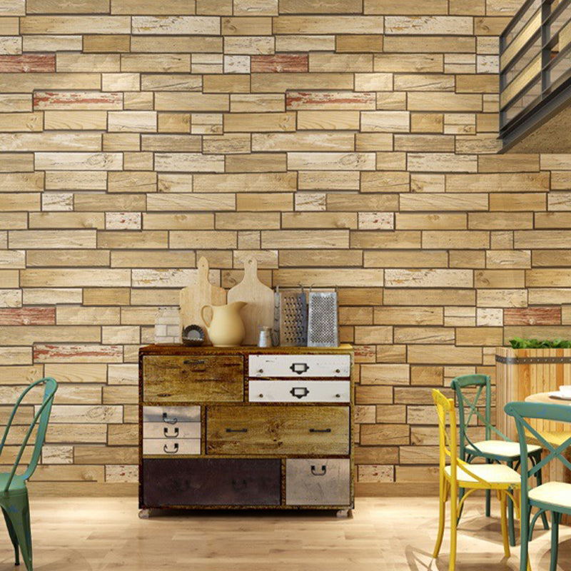 Smooth Pastel Wallpaper Roll Country Wood Print Wall Decoration, 33' L x 20.5" W Clearhalo 'Country wall decor' 'Rustic' 'Wallpaper' Wall Decor' 1756733