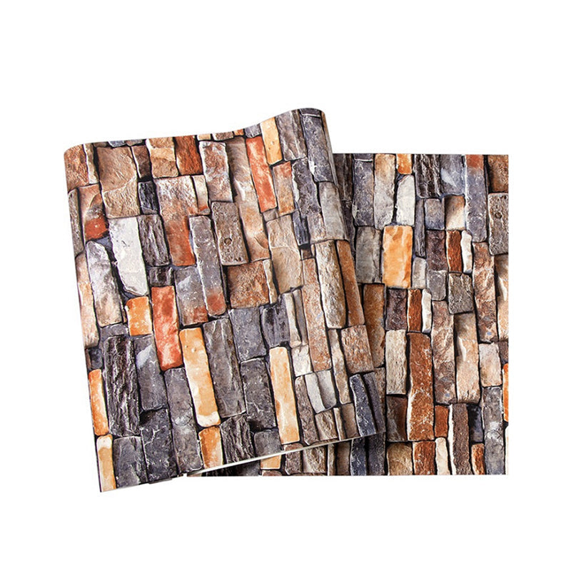 Dark Color Industrial Wallpaper Roll 33' L x 20.5" W Brick Wall Decor for House Interior Clearhalo 'Industrial wall decor' 'Industrial' 'Wallpaper' Wall Decor' 1756967