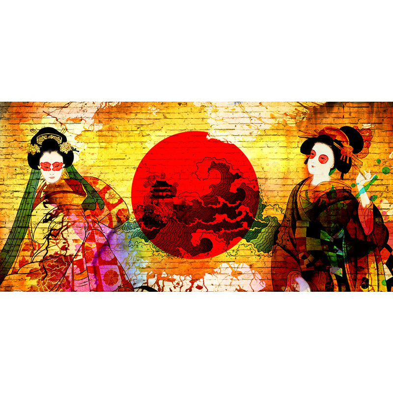 Non-Woven Decorative Wall Mural Modern Asian Pattern Wall Covering for Living Room Clearhalo 'Wall Decor' 'Wall Mural' 1757035