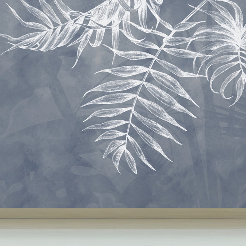 Pastel Color Leaves Mural Wallpaper Moisture-Proof Wall Covering for Living Room Clearhalo 'Wall Decor' 'Wall Mural' 1757079