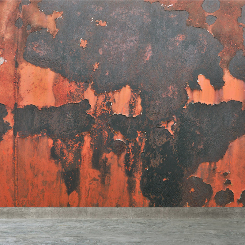 Industrial Rusted Wallpaper Mural Non-Woven Fabric Waterproof Dark Color Wall Art Clearhalo 'Wall Decor' 'Wall Mural' 1757323