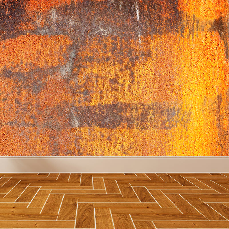 Industrial Rusted Wallpaper Mural Non-Woven Fabric Waterproof Dark Color Wall Art Clearhalo 'Wall Decor' 'Wall Mural' 1757329