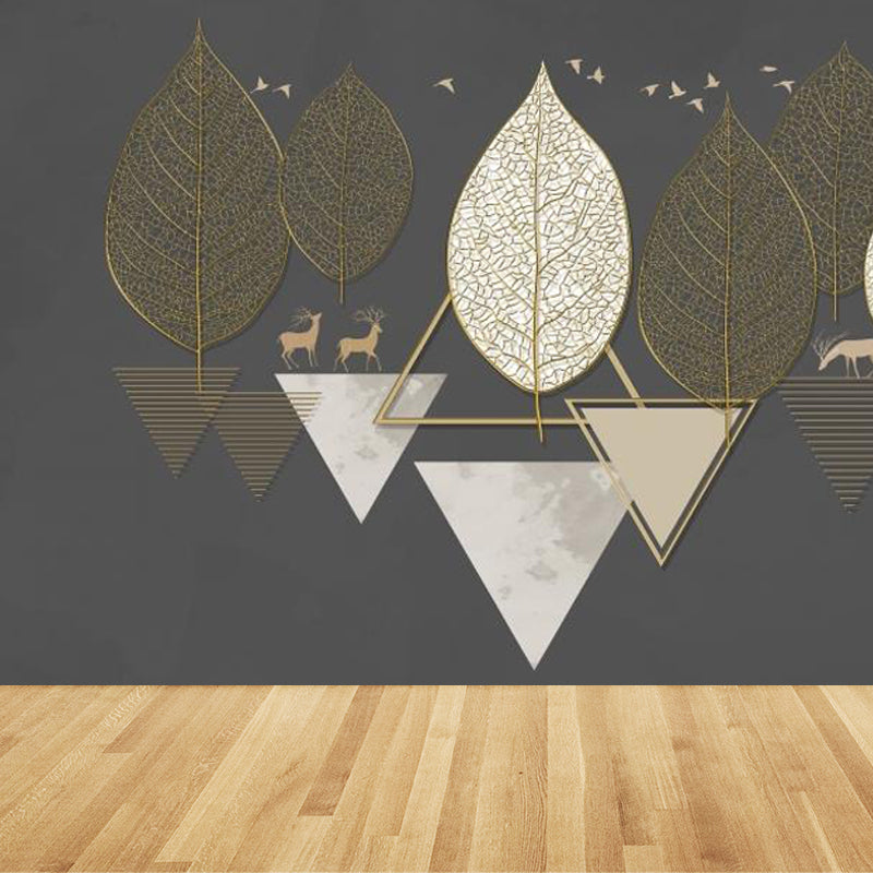 Geometric Triangle Wall Paper Mural Modern Non-Woven Cloth Wall Covering for Living Room Clearhalo 'Wall Decor' 'Wall Mural' 1758276