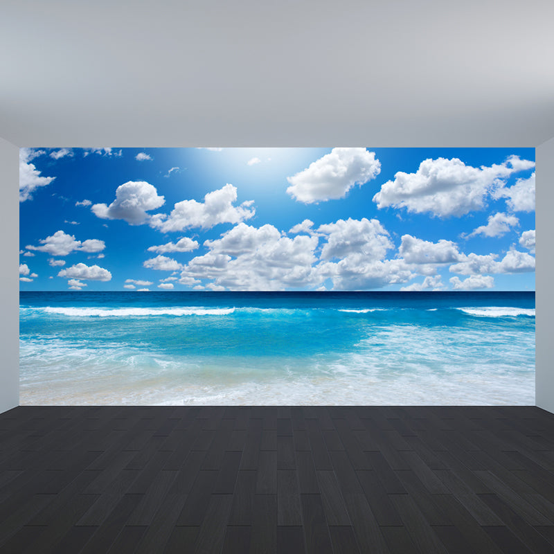 Modern Serene Sky Mural Wallpaper Non-Woven Stain-Proof Light Color Wall Art for Boys Room Clearhalo 'Wall Decor' 'Wall Mural' 1758421