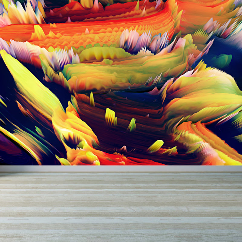 Large Burst Painting Mural Wallpaper Modern Enchanting Abstract Wall Covering in Multi Color Clearhalo 'Wall Decor' 'Wall Mural' 1758948