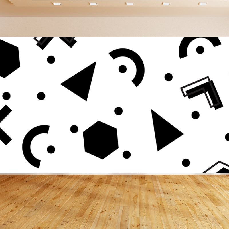 Illustration Geometry Mural Wallpaper Giant Wall Covering for House Interior, Custom Size Clearhalo 'Wall Decor' 'Wall Mural' 1759318