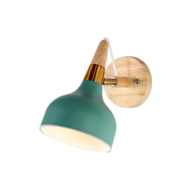 Metal Torch Shaped Wall Light Angle Adjustable 1 Light Nordic Style Sconce Light for Bedside Clearhalo 'Wall Lamps & Sconces' 'Wall Lights' Lighting' 176031