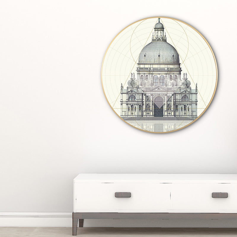 Landmark Building Wall Decor World Culture Textured Bedroom Canvas Print, Multiple Sizes - Clearhalo - 'Arts' - 'Canvas Art' - 1761479