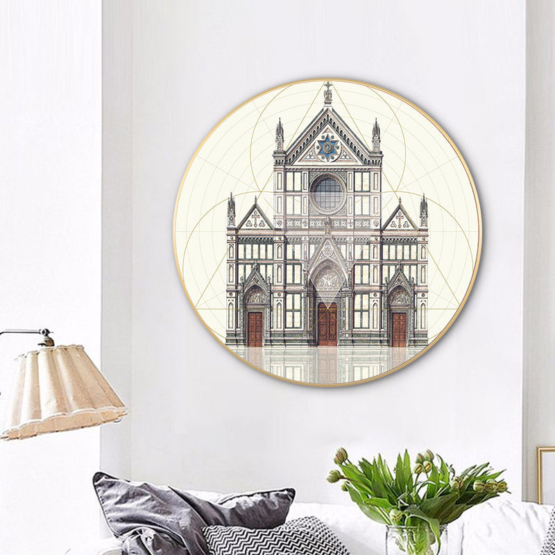 Landmark Building Wall Decor World Culture Textured Bedroom Canvas Print, Multiple Sizes - Brown - Clearhalo - 'Arts' - 'Canvas Art' - 1761485